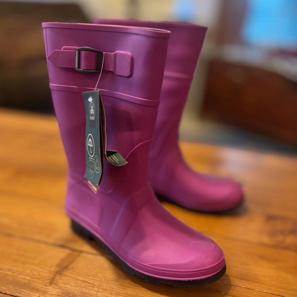 New Kamik Girls Rainboots/Wellies Splash Boots Deep Plum Youth 4